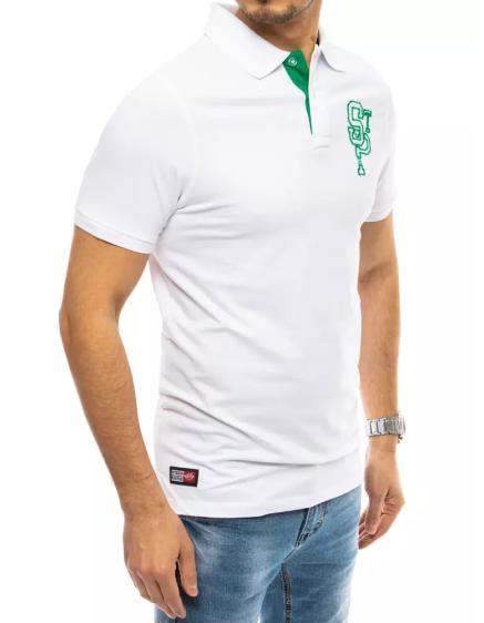 Pánske tričko s golierom bielej STP