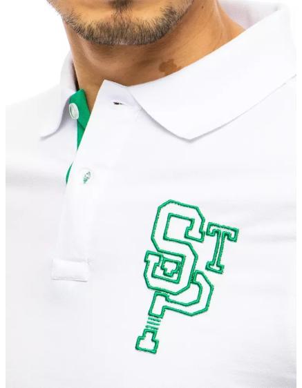 Pánske tričko s golierom bielej STP