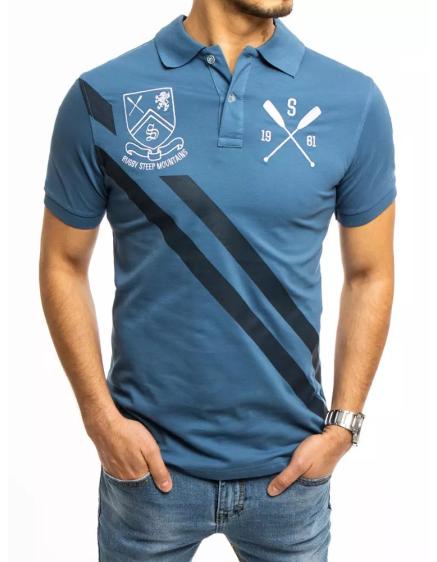 Férfi galléros ing kék STRIPE