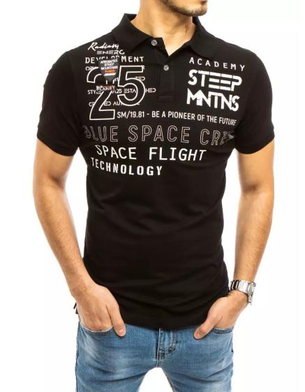 Férfi galléros ing fekete STEEP