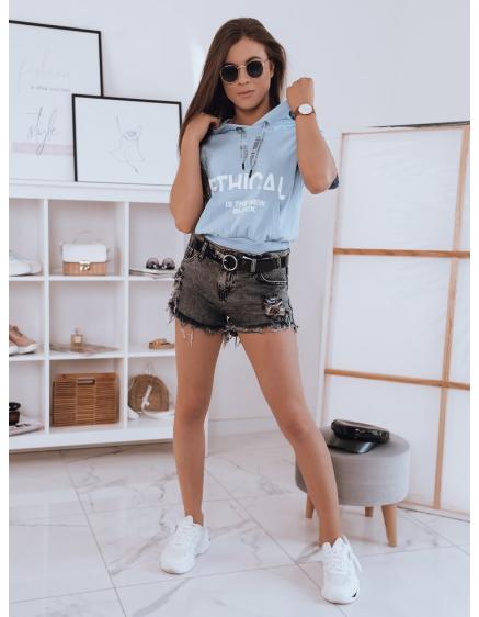 Dámské tričko s nápisem ETHICAL modrá