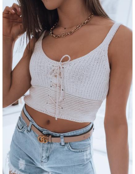 Vyšívaný dámsky top KEJSI beige