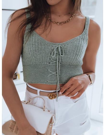 Vyšívaný dámský top KEJSI zelený