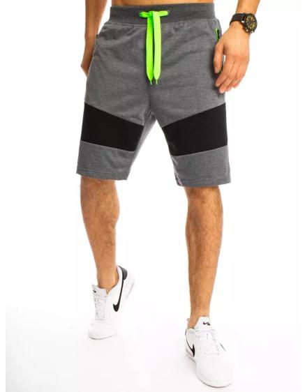 Pánske teplákové kraťasy šedej STRIPES