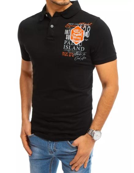 Pánske tričko s golierom červené ISLAND