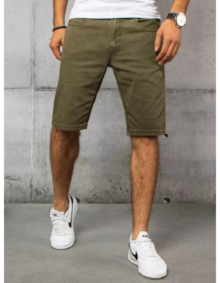 Férfi farmernadrág rövidnadrág khaki színű