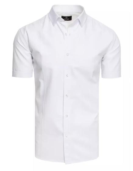 Pánská košile s krátkým rukávem bílá ELEGANT