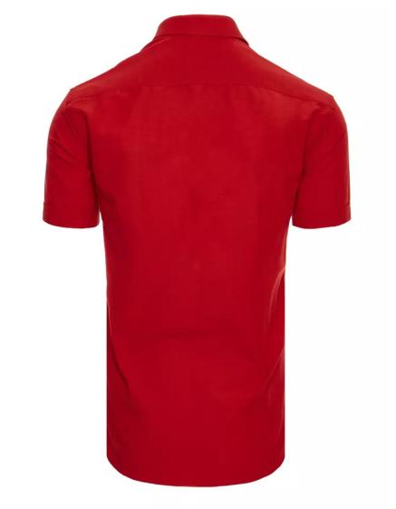 Pánska košeľa s krátkym rukávom červená ELEGANT