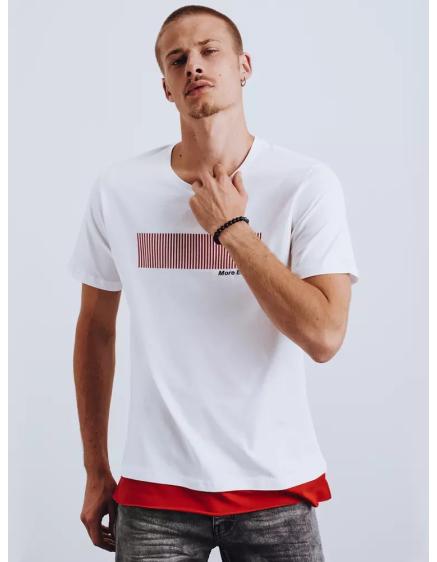 Férfi nyomtatott póló fehér