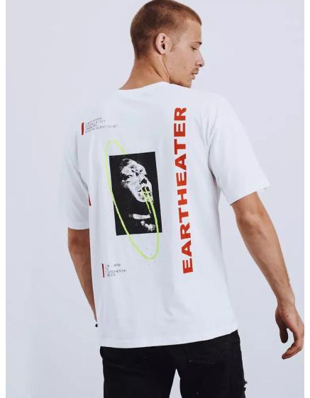 Férfi nyomtatott póló fehér