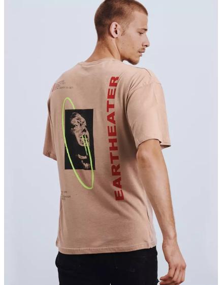 Férfi póló nyomtatott cappuccino