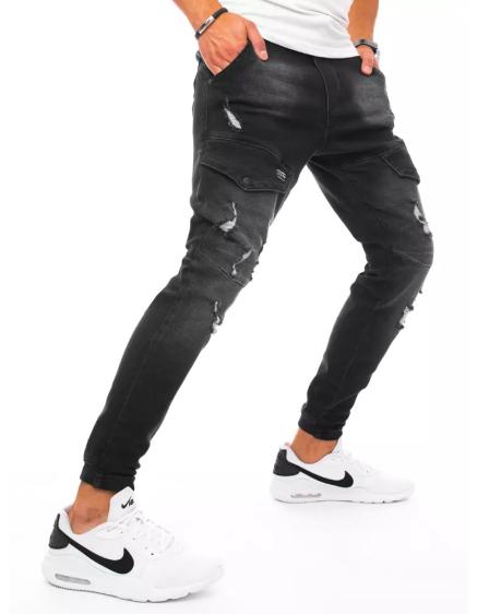 Pánské džínsové jogger kalhoty černé
