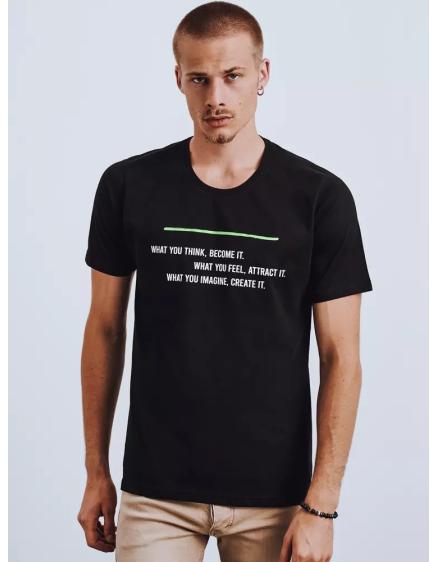 Férfi fekete póló THINK