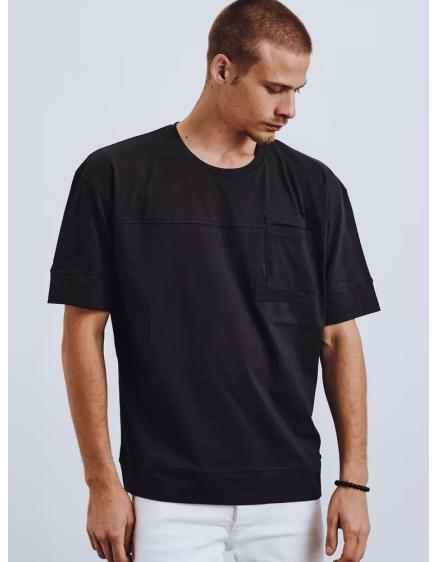Férfi fekete póló zsebbel