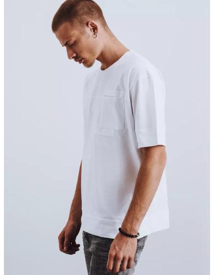 Férfi fehér póló zsebbel