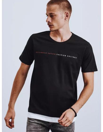 Férfi póló fekete-fehér ELEGANT