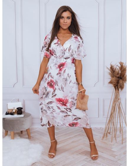 Női ruha LUNNAA minta ruha fehér