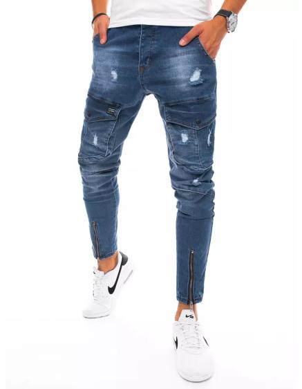 Pánske džínsovej jogger nohavice svetlo modré YOUTH