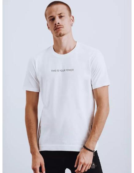 Pánské tričko s potiskem bílé POWER