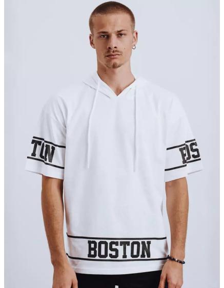 Pánské tričko s kapucí bílé BOSTON