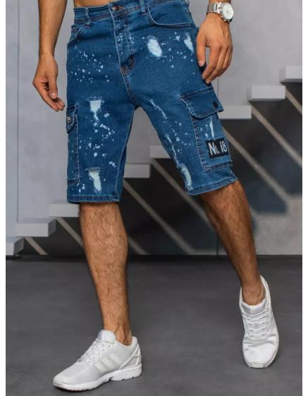 Pánské džínové kraťasy modré DOTS