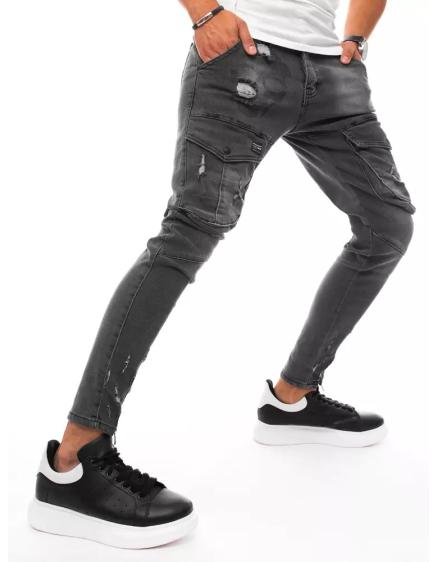 Férfi farmer nadrág zsebekkel szürke