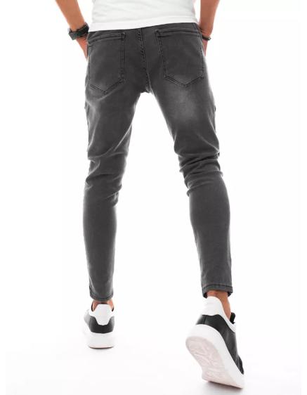 Pánské jeans kalhoty s kapsami černé STYLE