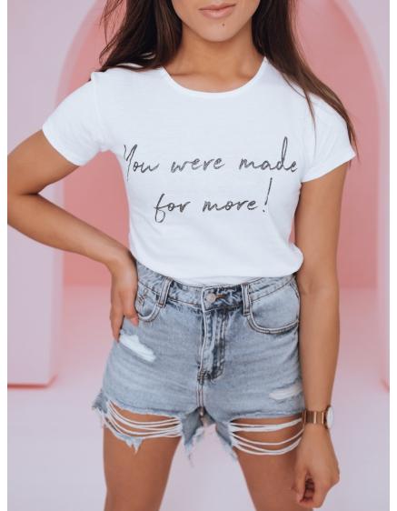 Női póló ADIEME felirattal, fehér színben