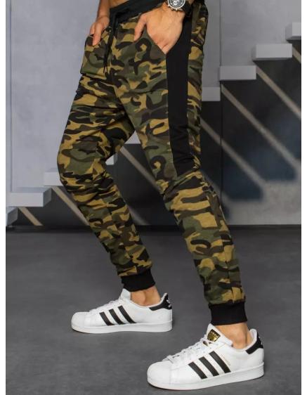 Pánske tepláky makáčové tmavo zelené DRESS