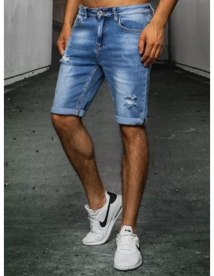 Férfi farmer rövidnadrág égszínkék STYL