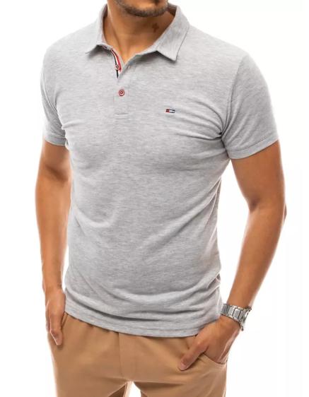 Pánské tričko pólo světle šedé