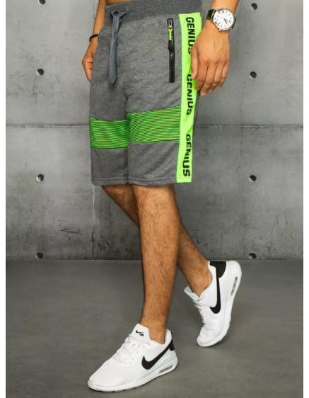 Pánske kraťasy s potlačou šedej GENIUS