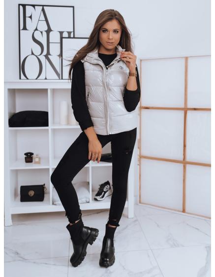 Dámská prošívaná vesta SHILDA světle šedá