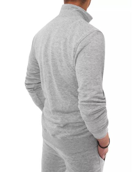 Pánská mikina rozepínací světle šedá SPORT