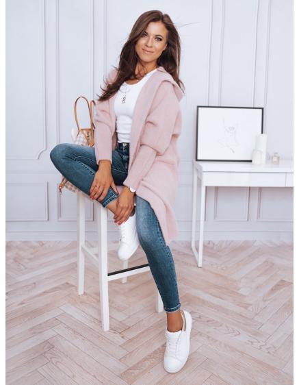 Płaszcz damski ala alpaka RITA różowy Dstreet NY0448