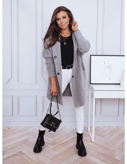 Dámský kabát RITA z alpaky světle šedá