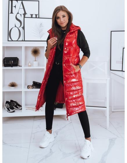 Dámska predĺžená prešívaná vesta GANTINI červená