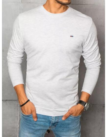 Pánská tričko s dlouhým rukávem bílé