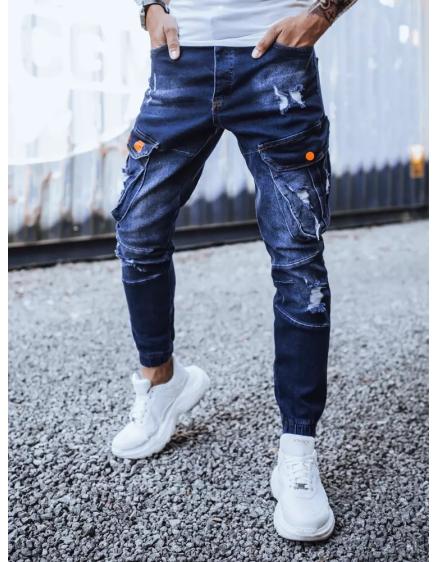 Férfi denim jogger nadrág sötétkék DENIM