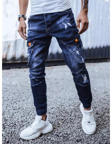 Férfi denim jogger nadrág sötétkék DENIM