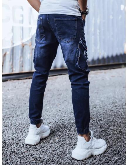 Férfi denim jogger nadrág sötétkék DENIM