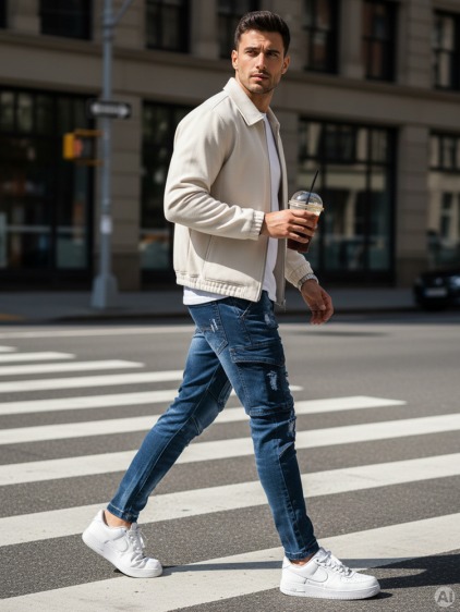 Pánske jogger nohavice tmavo modré FREE – fotografie produktu 2