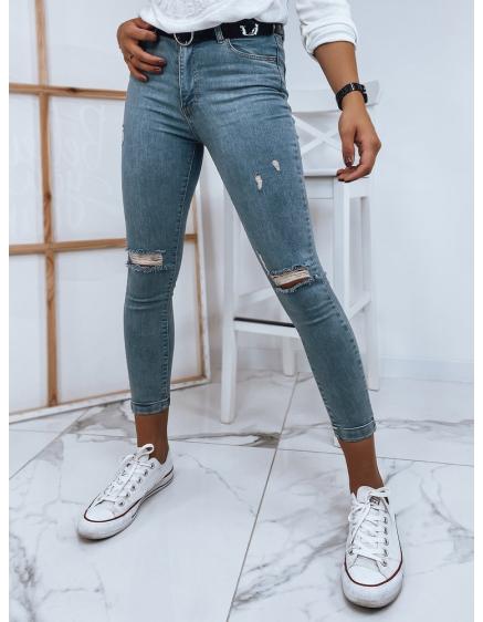 Dásmké džínové kalhoty JERSEY světle modrá