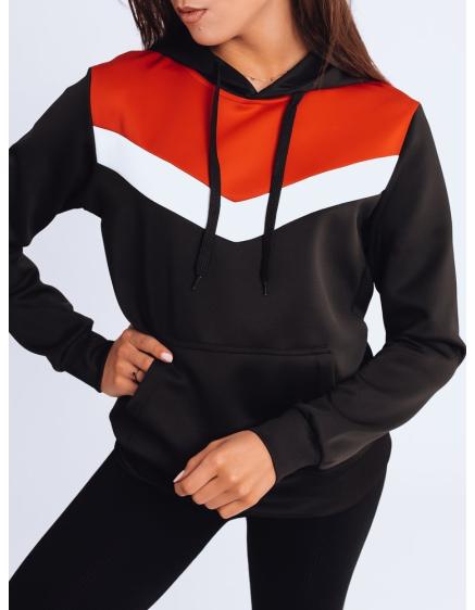 Női csíkos pulóver NESSI fekete