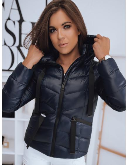 Női modern steppelt kabát MALLA sötétkék