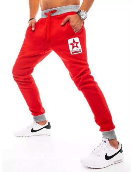 Pánské tepláky s potiskem červené STAR