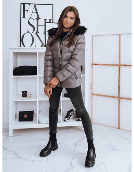 Dámska zimná parka s kapucňou SCYLIA šedá