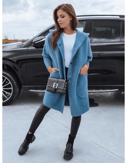 Płaszcz damski ala alpaka RITA niebieski Dstreet NY0458