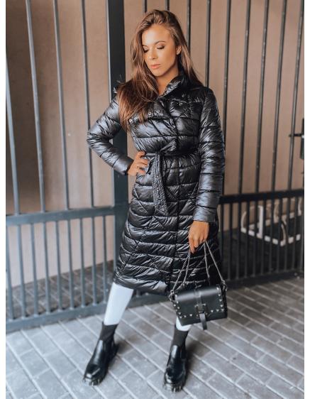 Dámská dlouhá bunda prošívaná skapucí TRIXEE černá