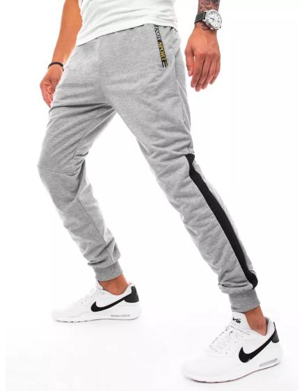 Pánské podzimní tepláky šedé SPORT